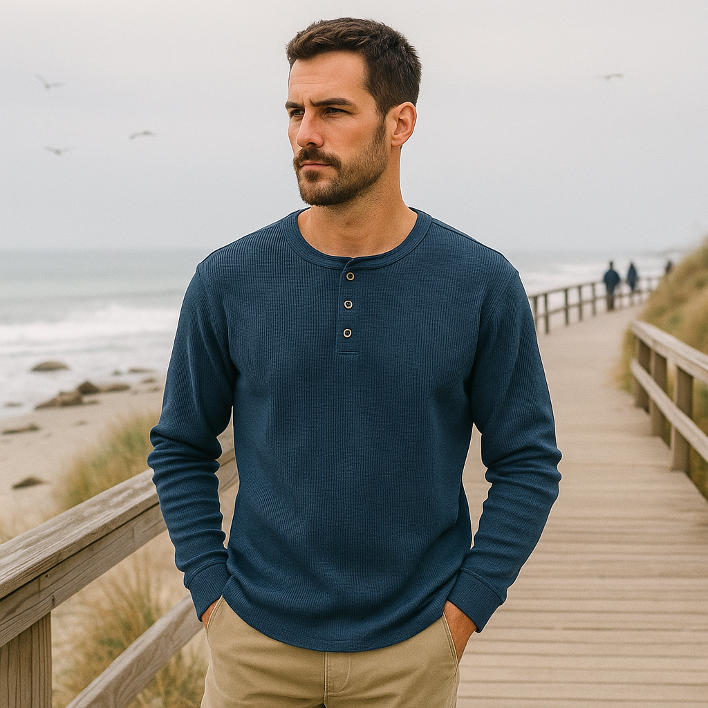 Klasyczny męski sweter - długi rękaw