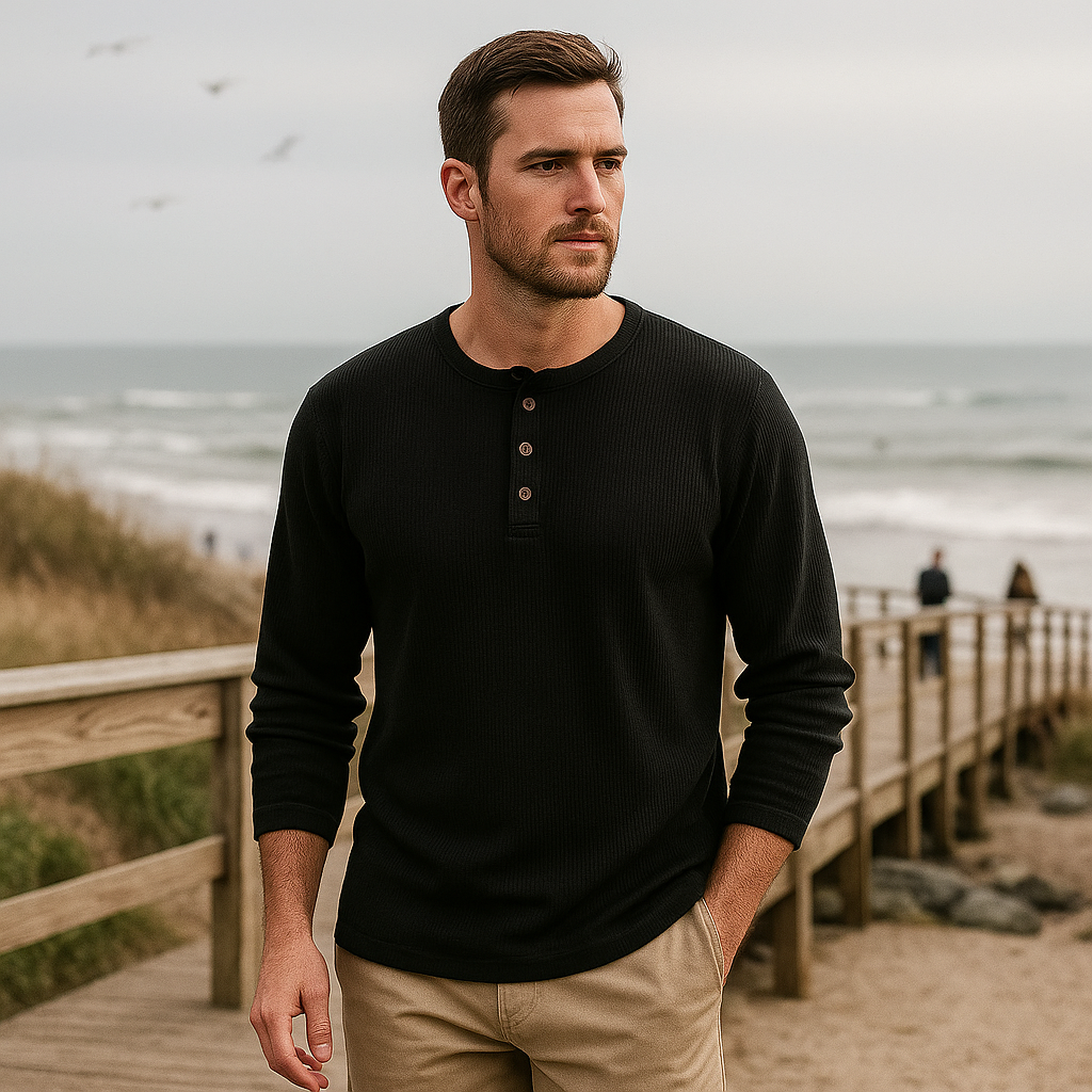 Klasyczny męski sweter - długi rękaw