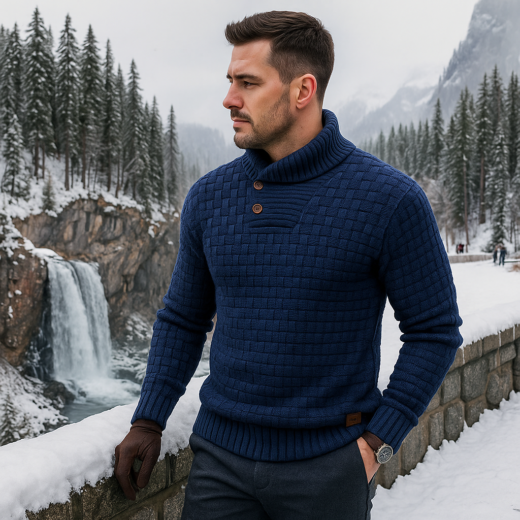 Męski Esencjonalny Sweter - Miękki - Wszechstronny - Komfortowy