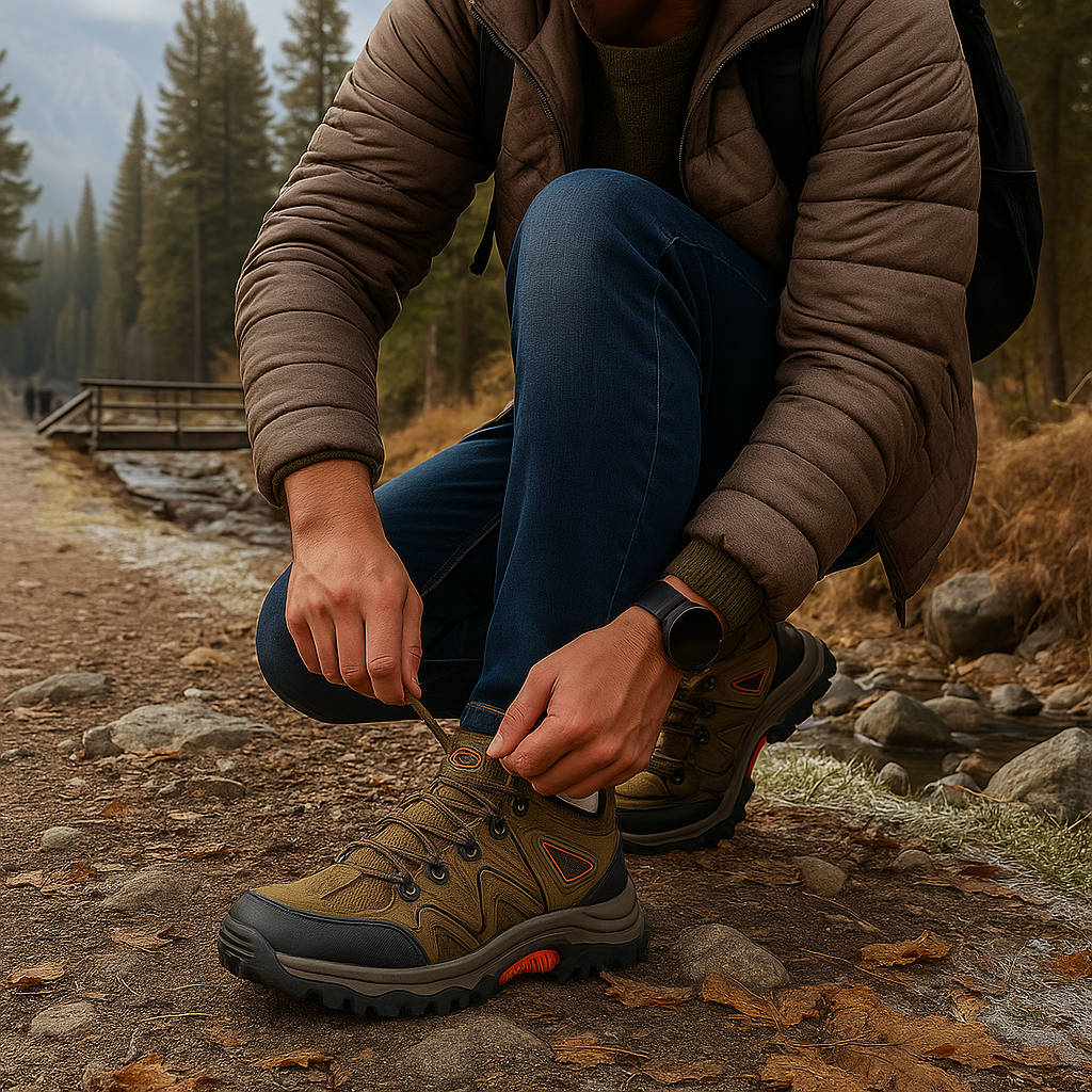 Męskie buty trekkingowe - na zewnątrz - wodoodporne - antypoślizgowe - lekkie