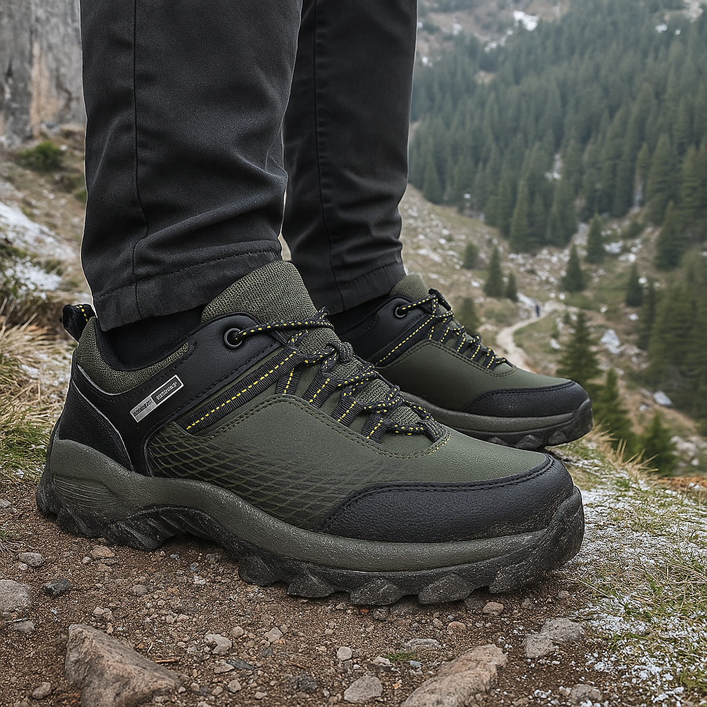 Męskie buty trekkingowe na bosaka - sznurowane - lekkie - wytrzymałe