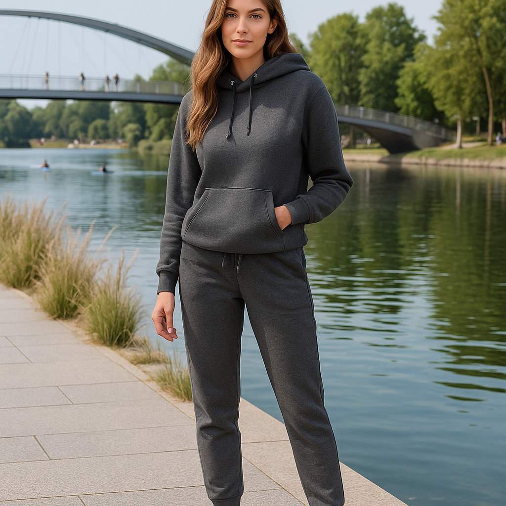 Zestaw bluza z kapturem - spodnie dresowe - oddychający materiał