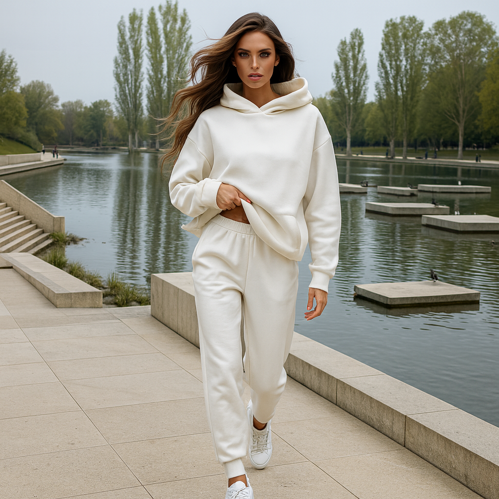 Modny dres damski - komplet sportowy - na co dzień