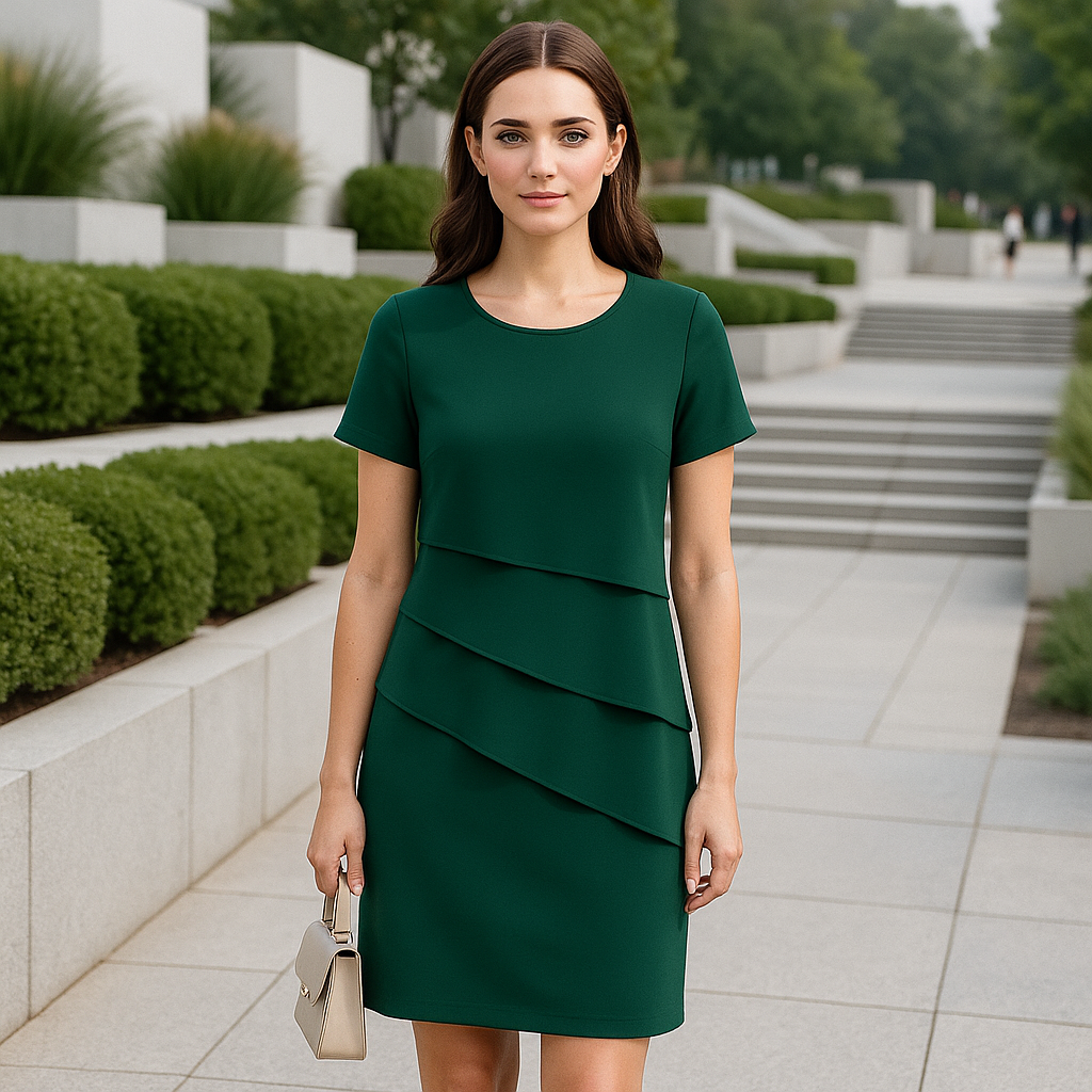 Sukienka wieczorowa chiffonowa Daria falbany elegancja