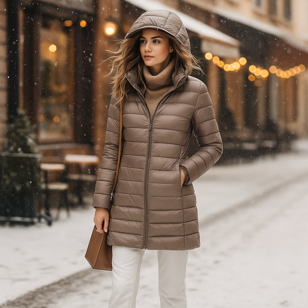 Vivano – Ultralekka Damska Kurtka Puchowa z Kapturem