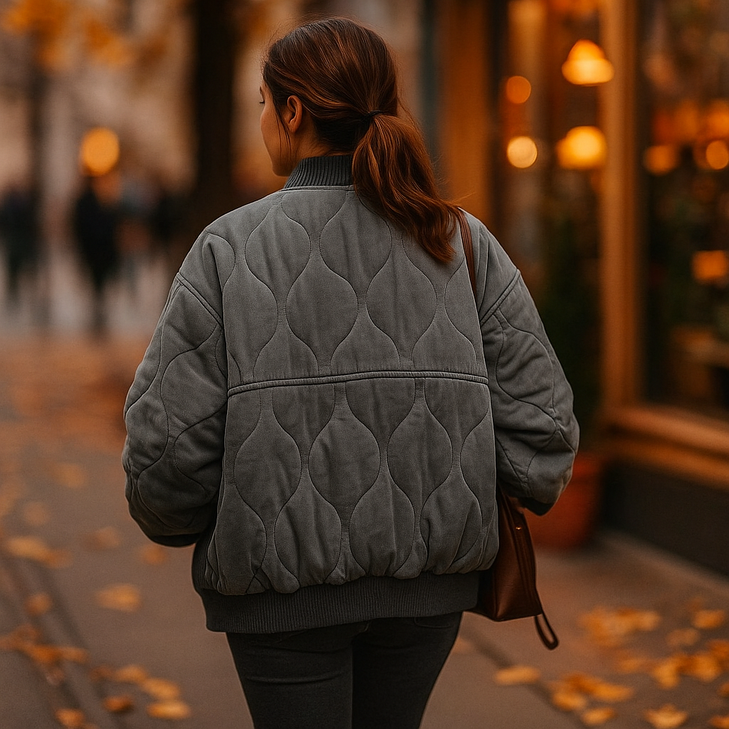 Vivano – Damska Luźna Szara Bomberka