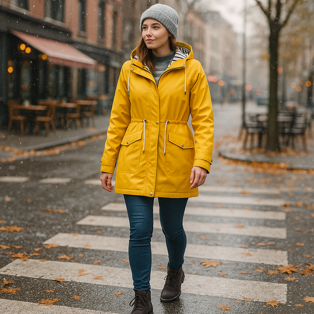 Wodoszczelna kurtka z kapturem