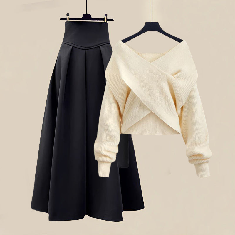 Vinca - Luźny zimowy zestaw damski - Bluza i spodnie - Ocieplany