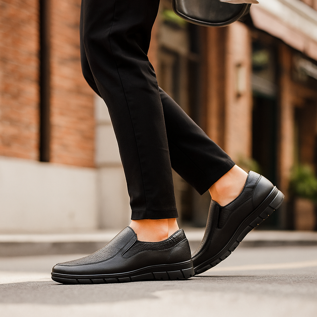 Vivano - Męskie buty codzienne z prawdziwej skóry