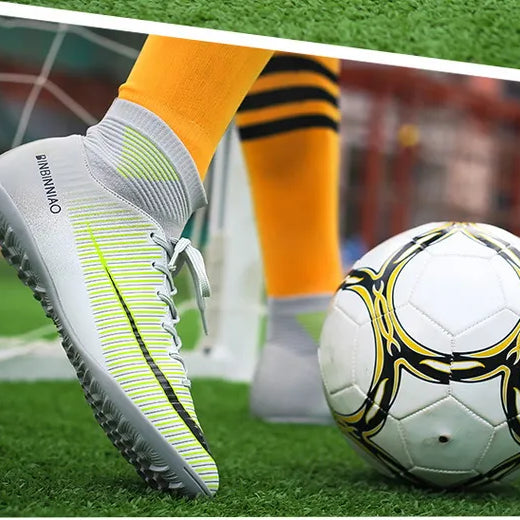 Męskie Buty Piłkarskie High-Top - Korki - Wysoka cholewka - Antypoślizgowe