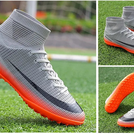 Męskie Buty Piłkarskie High-Top - Korki - Wysoka cholewka - Antypoślizgowe