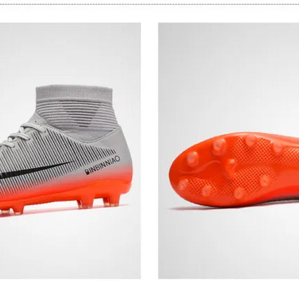 Męskie Buty Piłkarskie High-Top - Korki - Wysoka cholewka - Antypoślizgowe