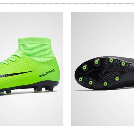 Męskie Buty Piłkarskie High-Top - Korki - Wysoka cholewka - Antypoślizgowe