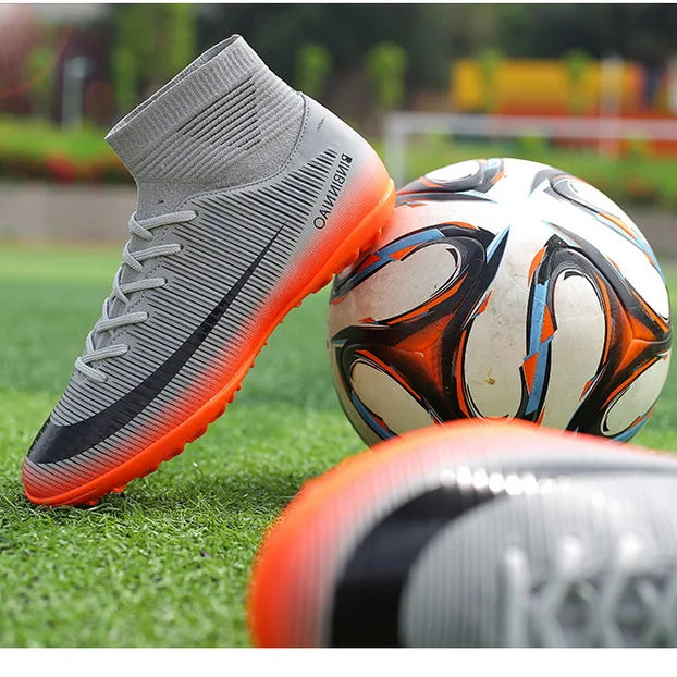 Męskie Buty Piłkarskie High-Top - Korki - Wysoka cholewka - Antypoślizgowe