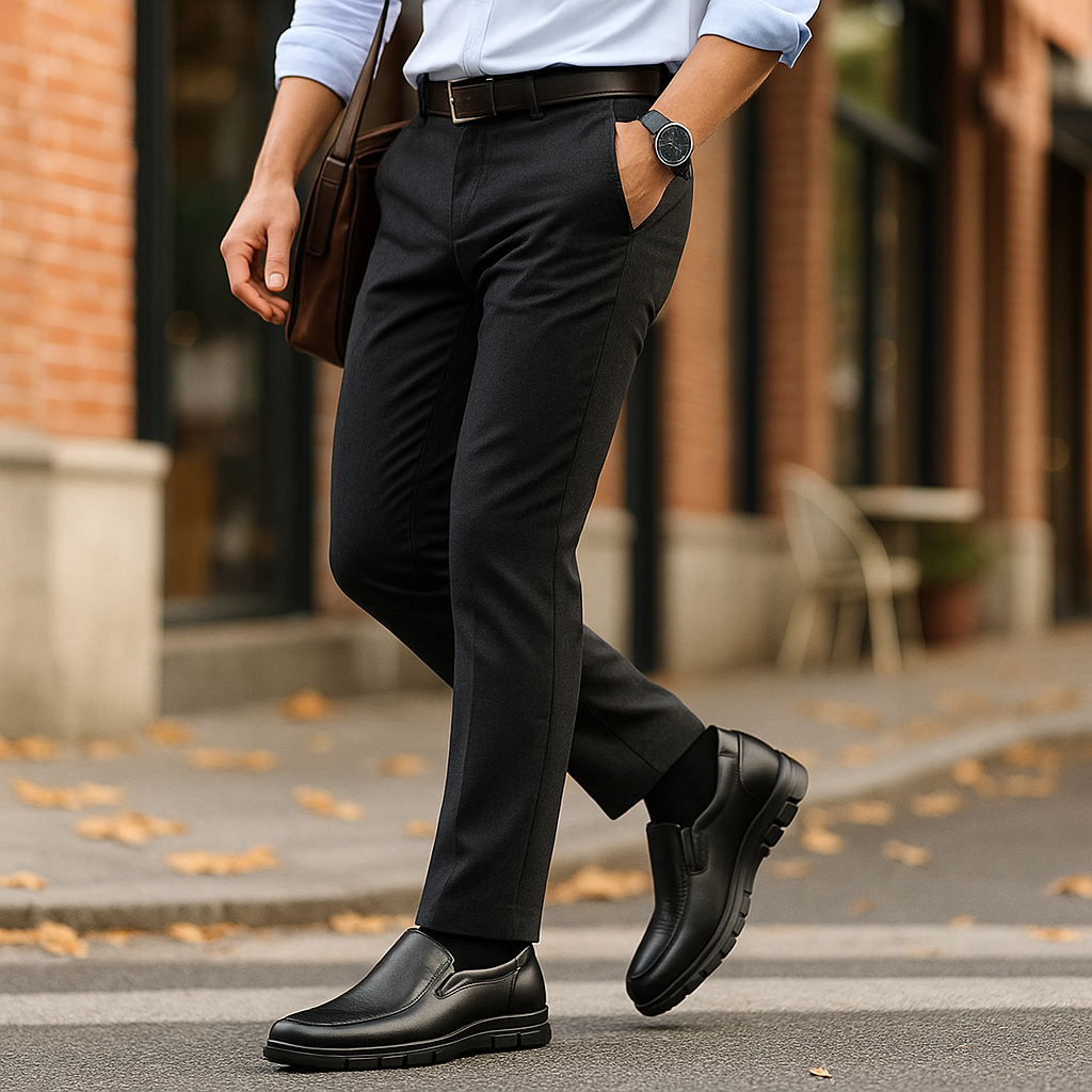 Vivano - Męskie buty codzienne z prawdziwej skóry