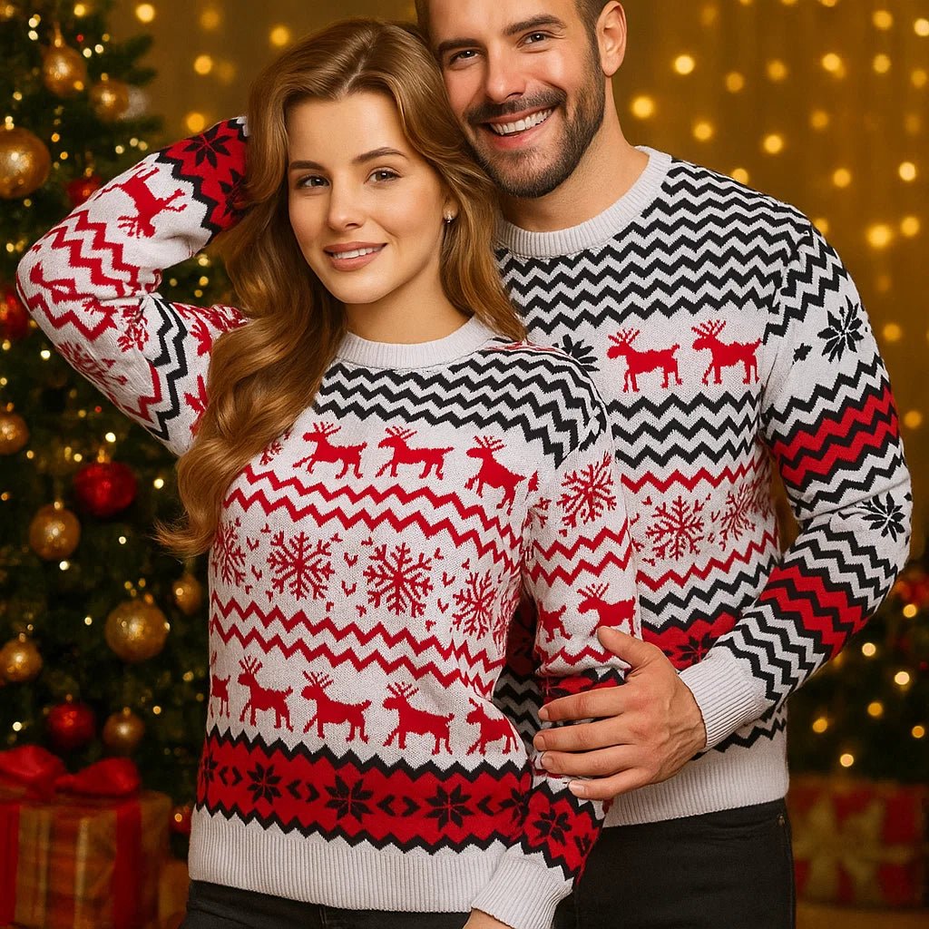 Alicja – Kolorowy Sweter Świąteczny