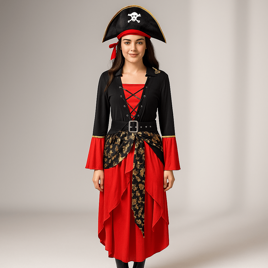 Angelica - Elegancki Kostium Pirata - Idealny na Halloween - Imprezy Tematyczne - vivano - warszawa