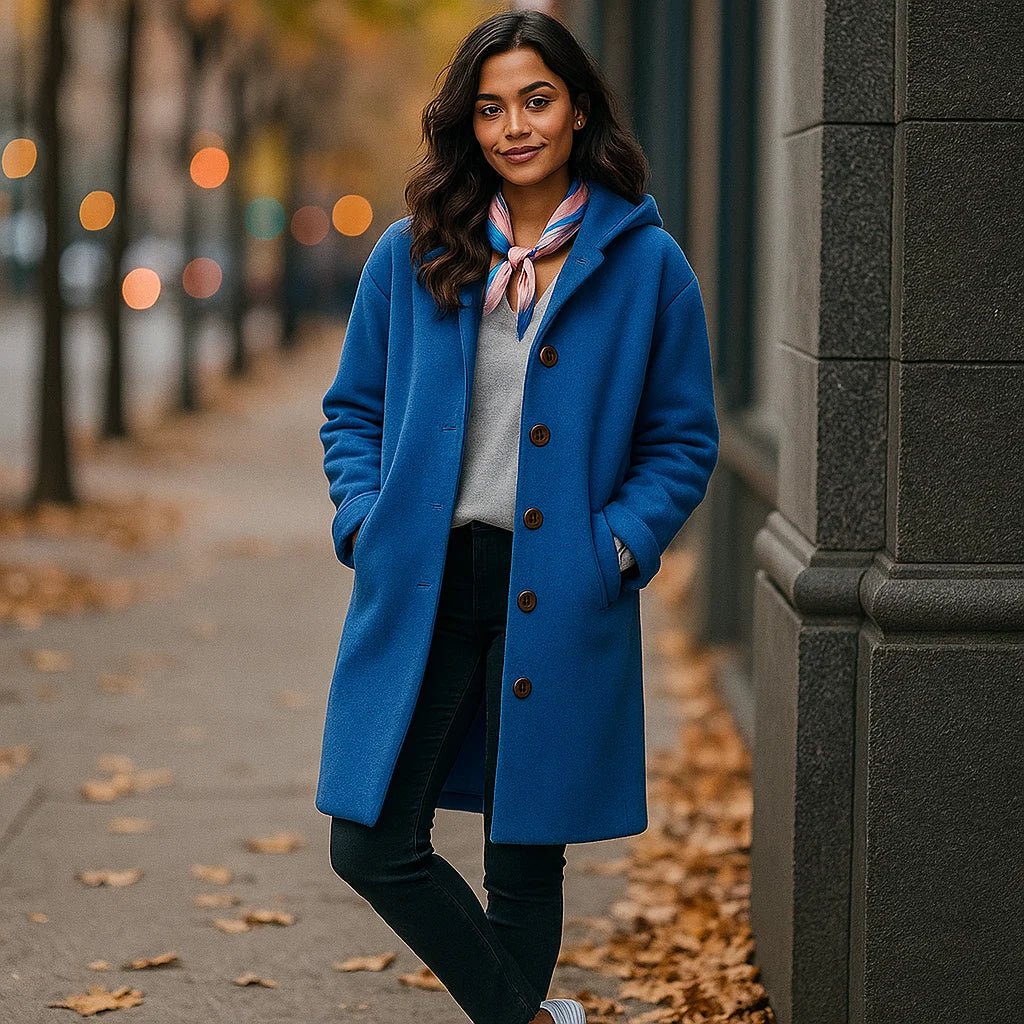 Averie Wełniany Płaszcz Damski – Elegancja i Styl