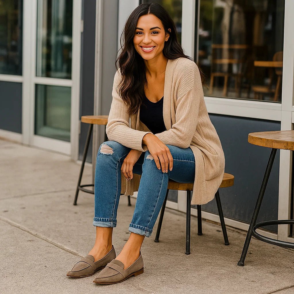 Bella damskie mokasyny zamszowe look - vivano - warszawa