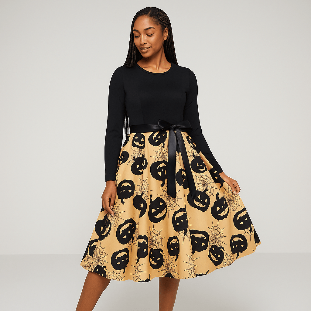 Benedetta - Komfortowa Sukienka Kostiumowa - Długi Rękaw - Elegancki Design - vivano - warszawa