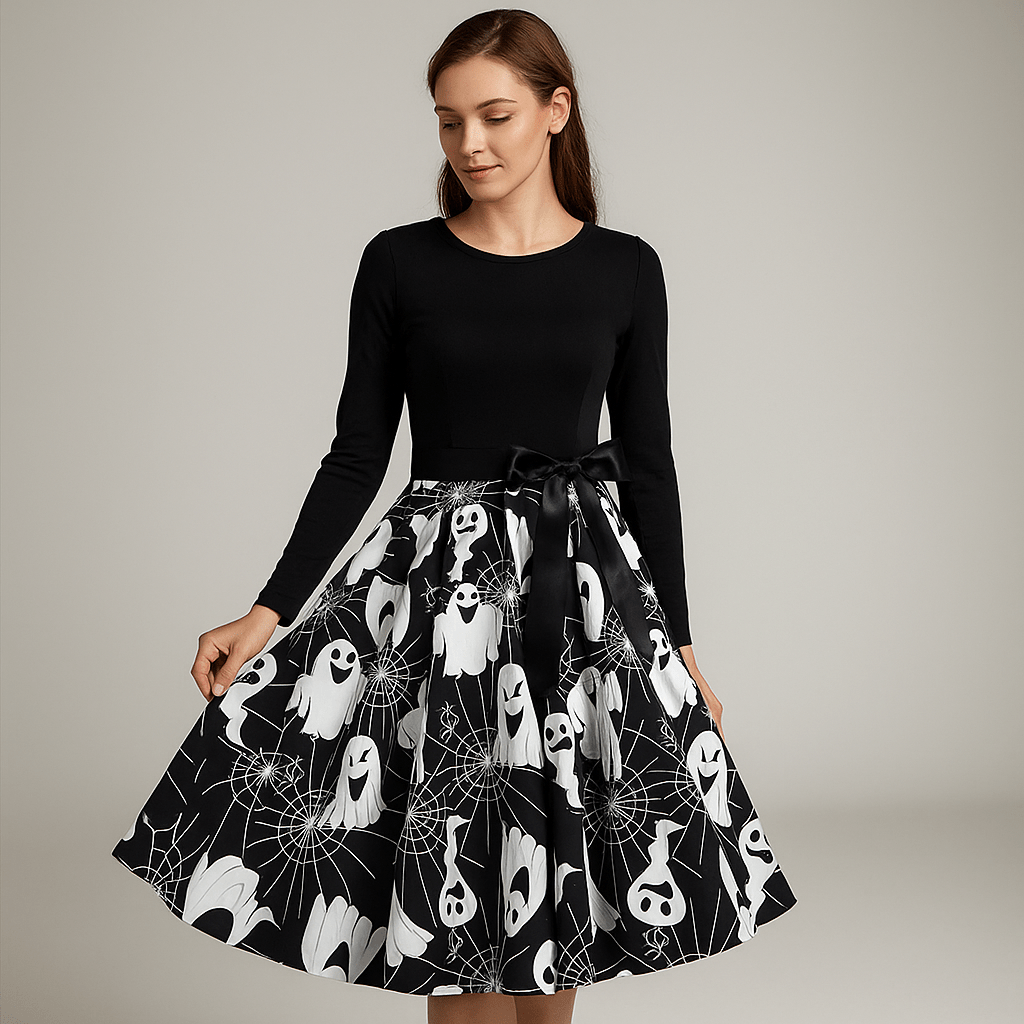 Benedetta - Komfortowa Sukienka Kostiumowa - Długi Rękaw - Elegancki Design - vivano - warszawa