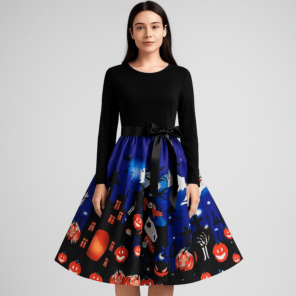 Benedetta - Komfortowa Sukienka Kostiumowa - Długi Rękaw - Elegancki Design - vivano - warszawa