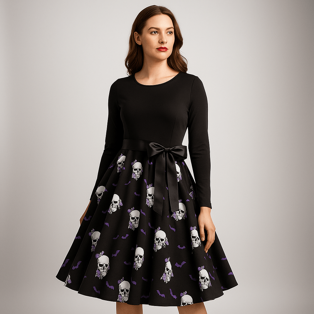 Benedetta - Komfortowa Sukienka Kostiumowa - Długi Rękaw - Elegancki Design - vivano - warszawa