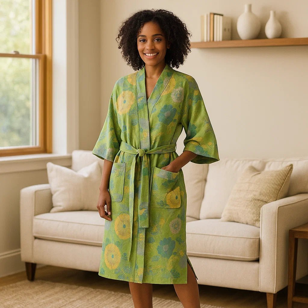 BloomEase – Wytworny Koc z Bawełny z Delikatnym Wzorem Kwiatowym na Relaksujący Moment w Życiu