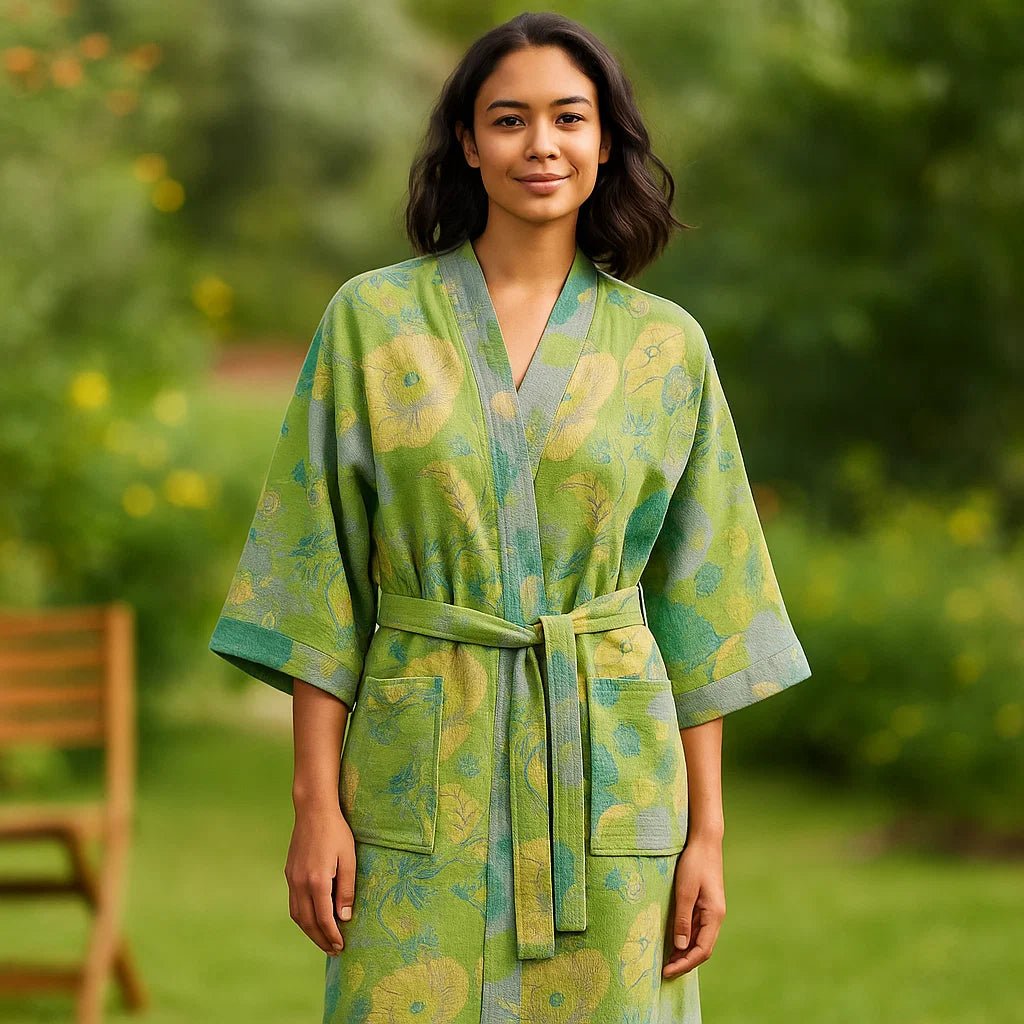 BloomEase – Wytworny Koc z Bawełny z Delikatnym Wzorem Kwiatowym na Relaksujący Moment w Życiu