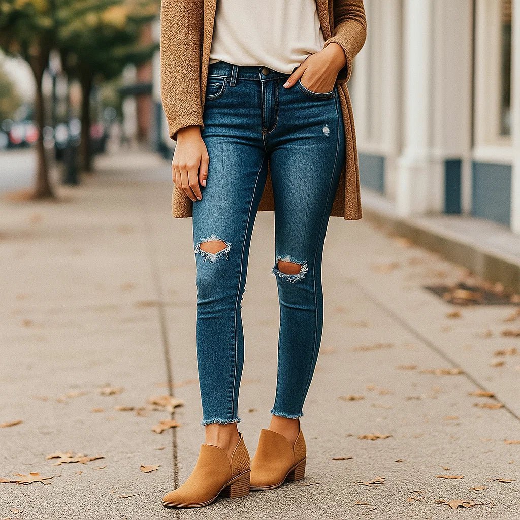 Botki Damskie na Kostkę z Krzyżowym Designem - vivano - warszawa