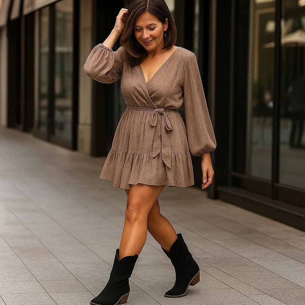 Botki Kowbojskie Damskie Skórzane dla Seniorek