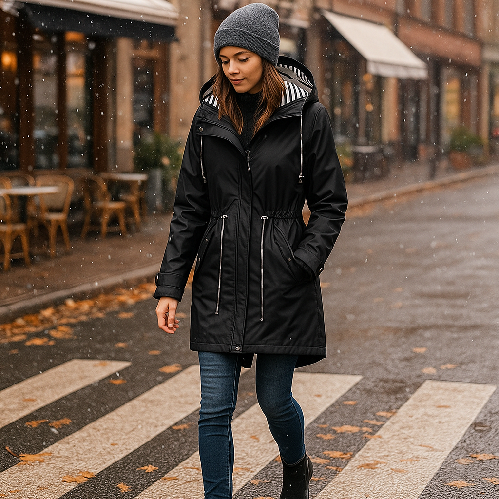 Wodoszczelna kurtka z kapturem