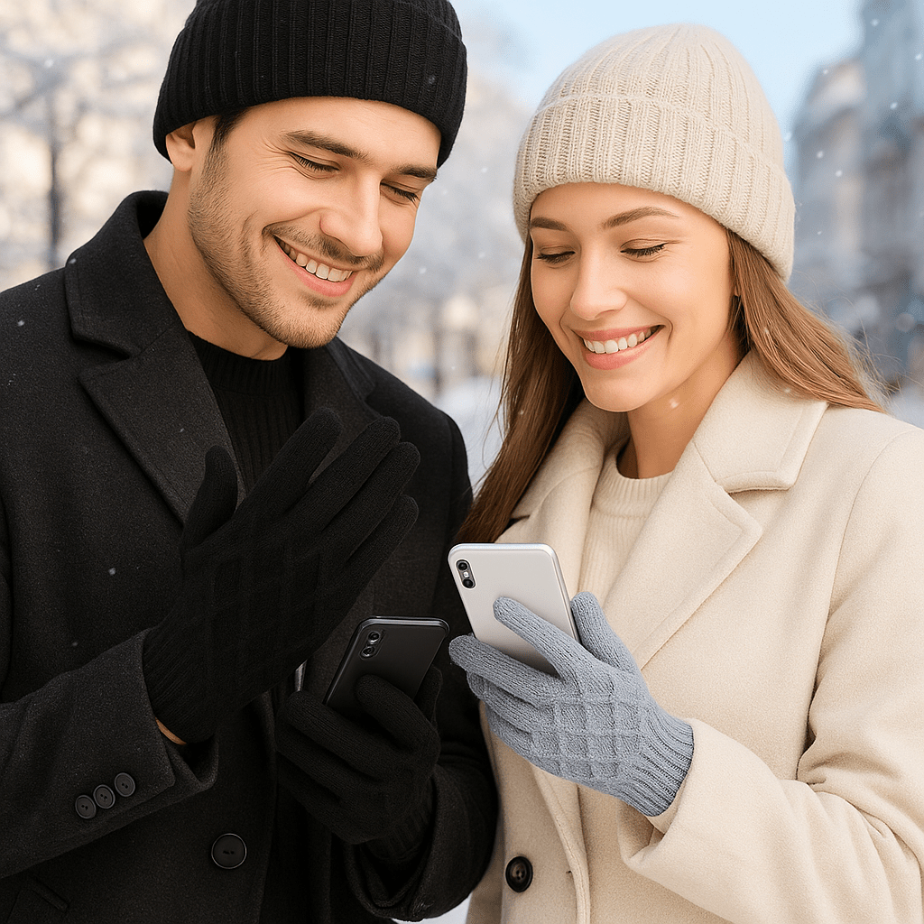 Ciepłe Rękawice Dotykowe na Zimę – Zestaw 2 Par