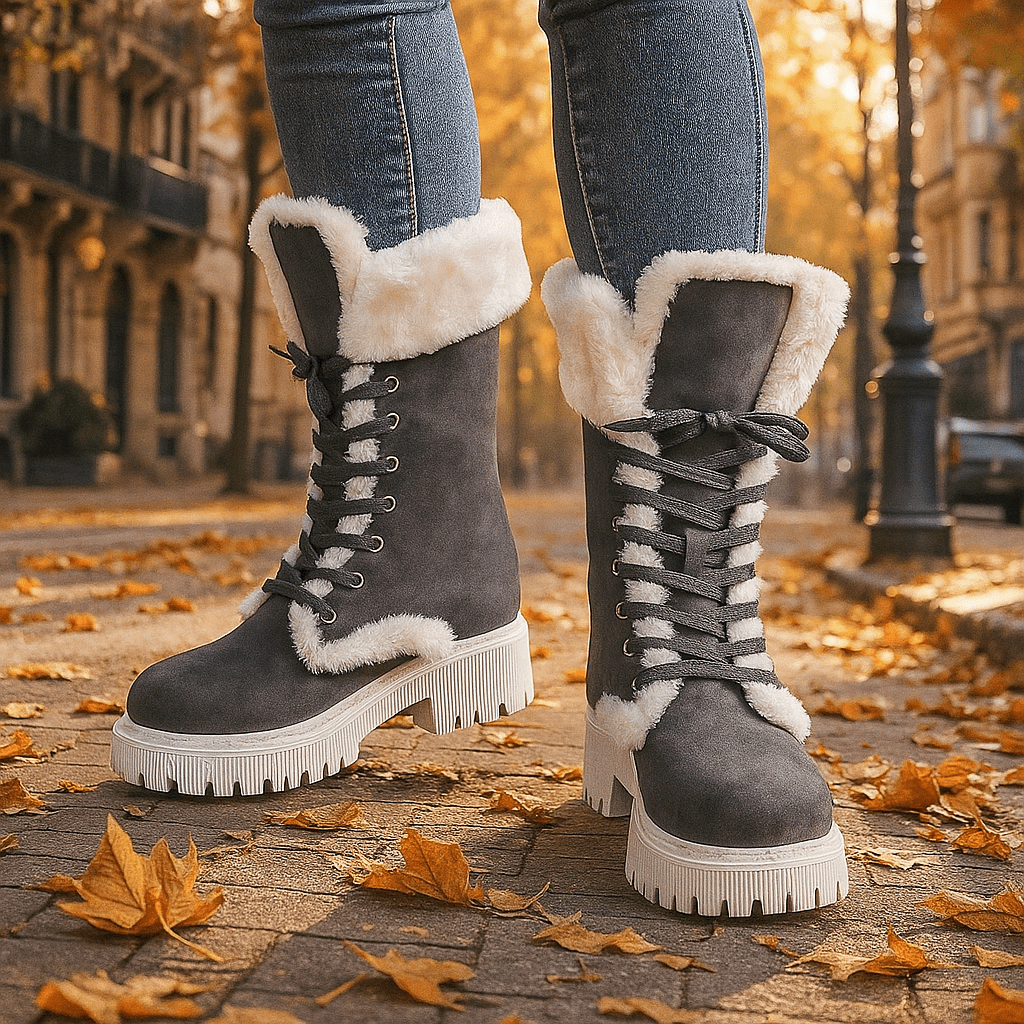 Ciepłe śniegowce zamszowe - Beau - Ochronne - Stylowe - Na zimę