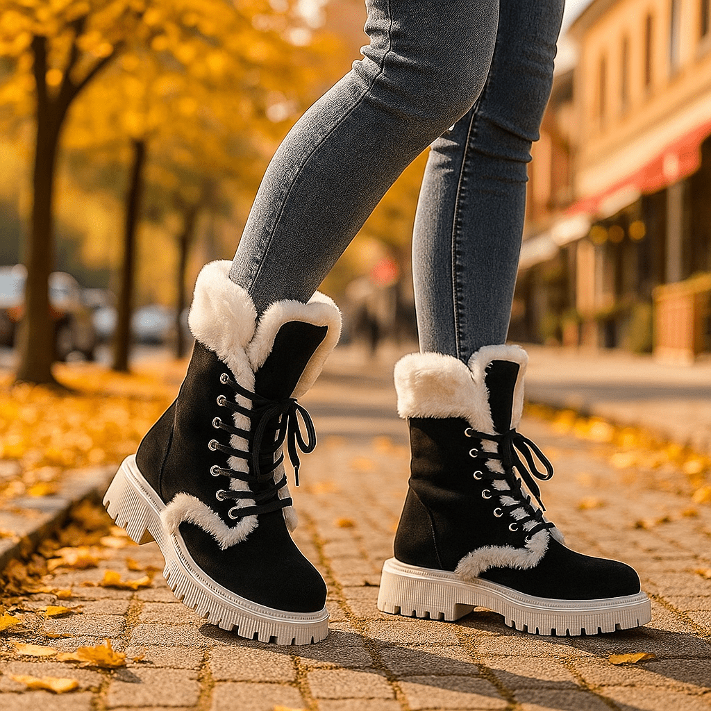 Ciepłe śniegowce zamszowe - Beau - Ochronne - Stylowe - Na zimę
