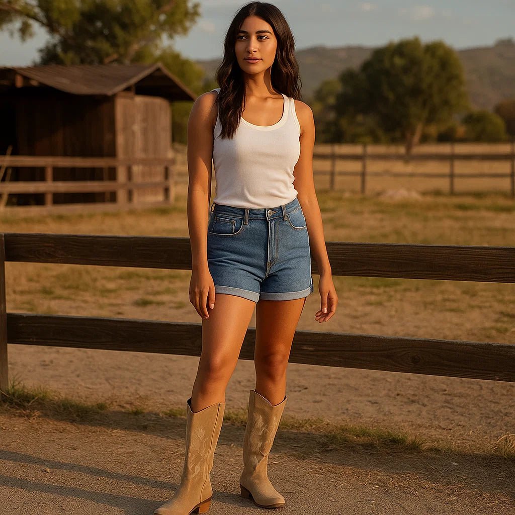 Cooper damskie skórzane kowbojki - vivano - warszawa