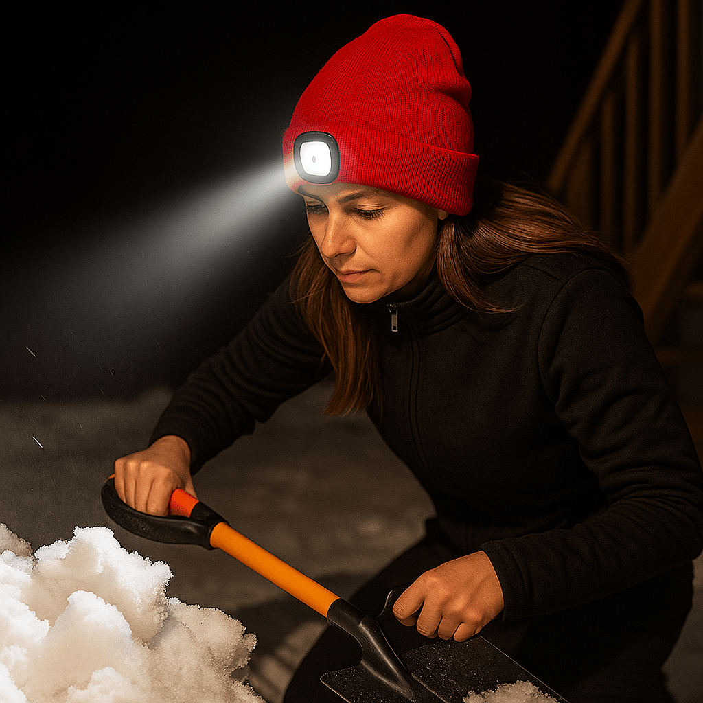 Czapka LED Komfortowa z Odczepianą Lampą Czołową