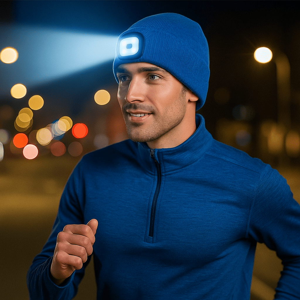 Czapka LED Komfortowa z Odczepianą Lampą Czołową