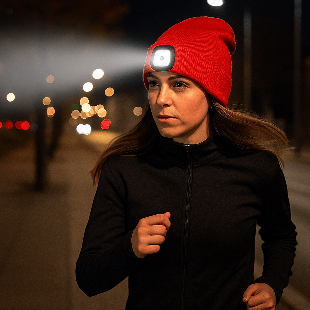 Czapka LED Komfortowa z Odczepianą Lampą Czołową