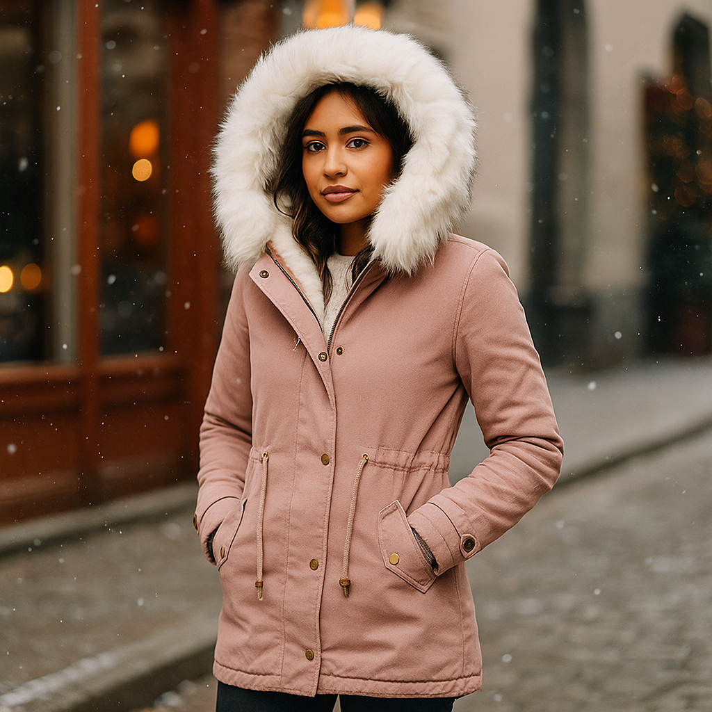 WOLFF – Elegancka Zimowa Kurtka z Kapturem i Guzikami