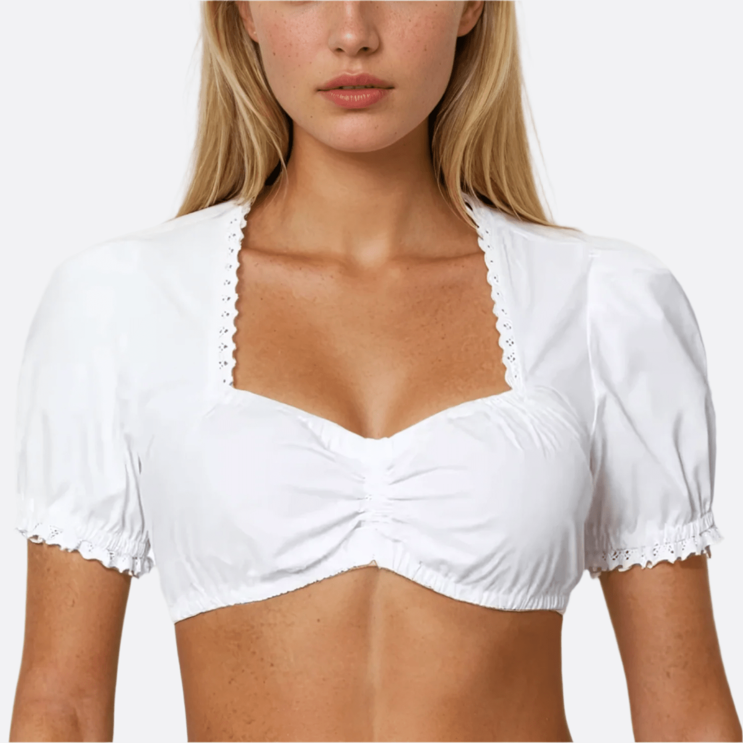 Damska Bluzka Dirndl - Lettere Stof - Tracht na Oktoberfest - Eleganckie Detale - vivano - warszawa