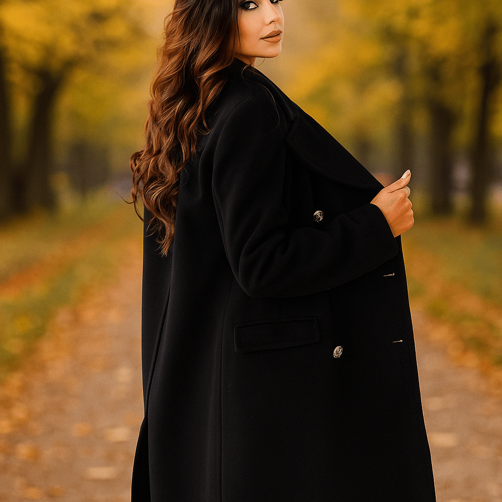 Damska kurtka - Dwurzędowa - Długie rękawy - Klapowy kołnierz - vivano - warszawa