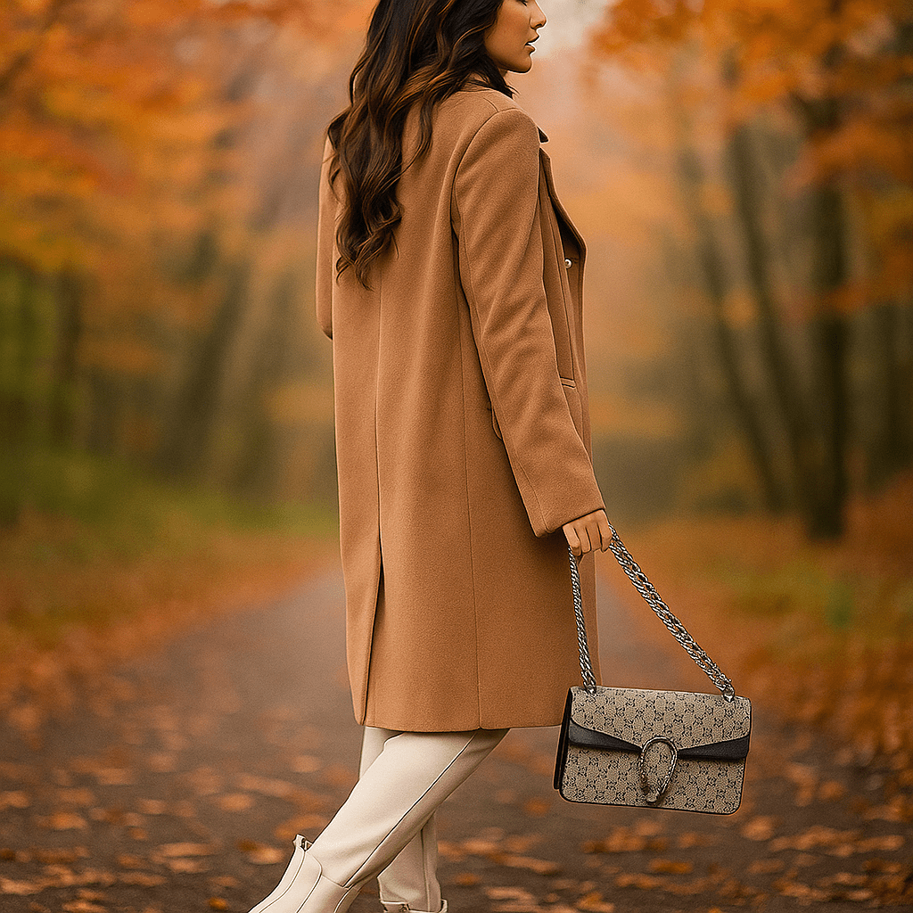 Damska kurtka - Dwurzędowa - Długie rękawy - Klapowy kołnierz - vivano - warszawa