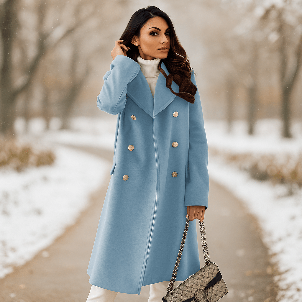 Damska kurtka - Dwurzędowa - Długie rękawy - Klapowy kołnierz - vivano - warszawa