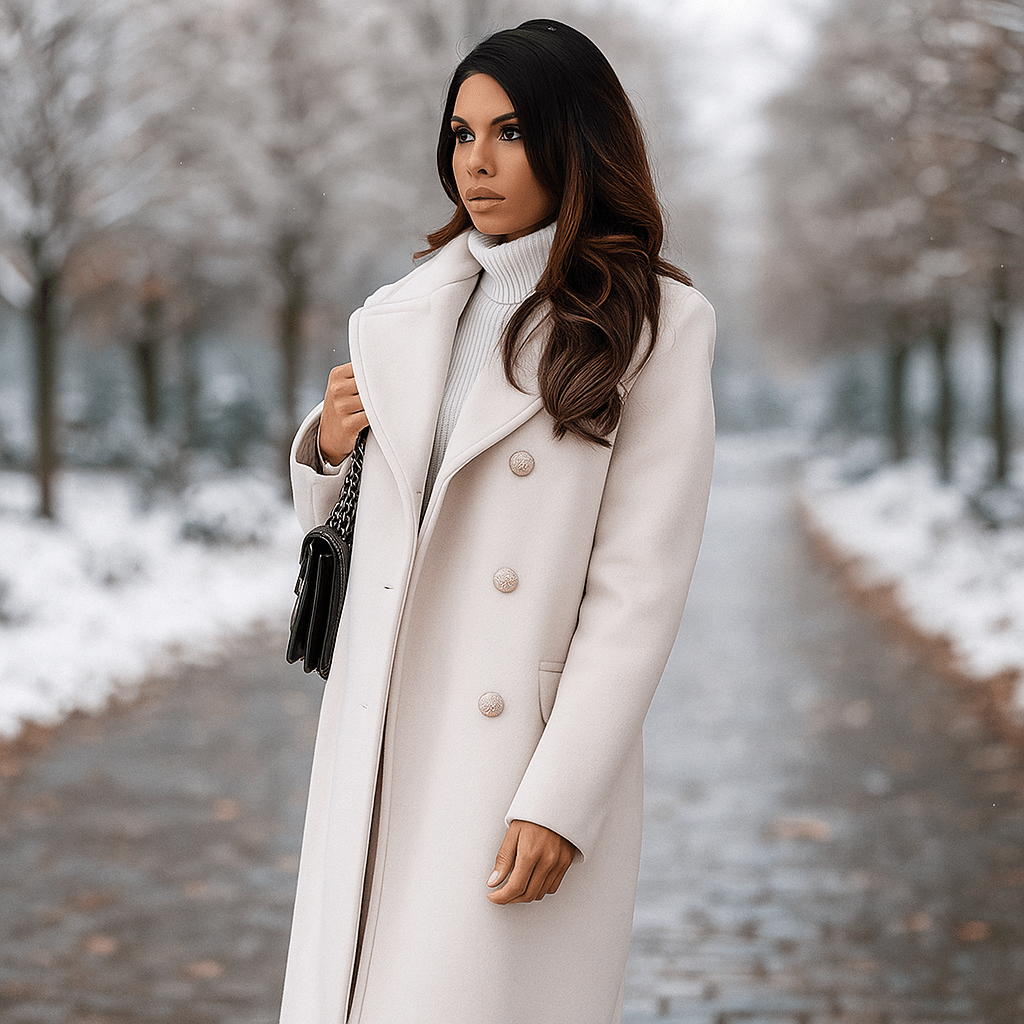 Damska kurtka - Dwurzędowa - Długie rękawy - Klapowy kołnierz - vivano - warszawa