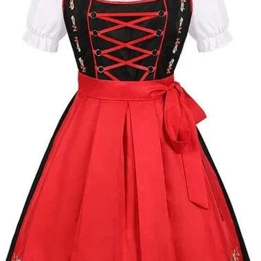 Damska Mini Dirndl - Tradycyjny Design Oktoberfest - Festywna Sukienka Trachten - vivano - warszawa