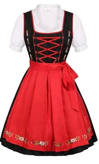Damska Mini Dirndl - Tradycyjny Design Oktoberfest - Festywna Sukienka Trachten - vivano - warszawa