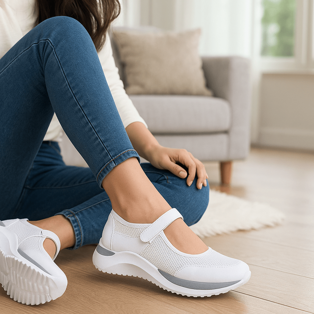 Damskie ortopedyczne buty sportowe z paskiem - vivano - warszawa