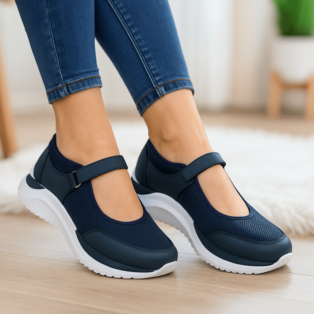 Damskie ortopedyczne buty sportowe z paskiem - vivano - warszawa