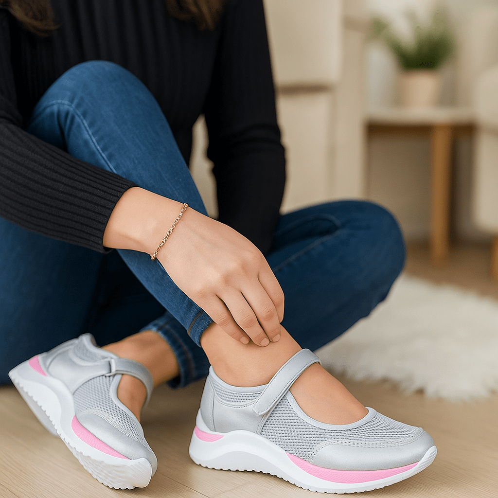 Damskie ortopedyczne buty sportowe z paskiem - vivano - warszawa